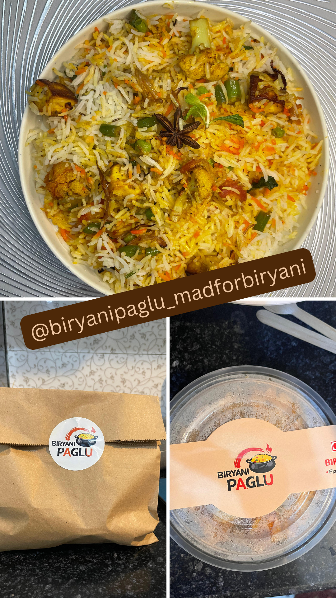 Instagram story offer example from Biryani Paglu cloud kitchen in Gurgaon